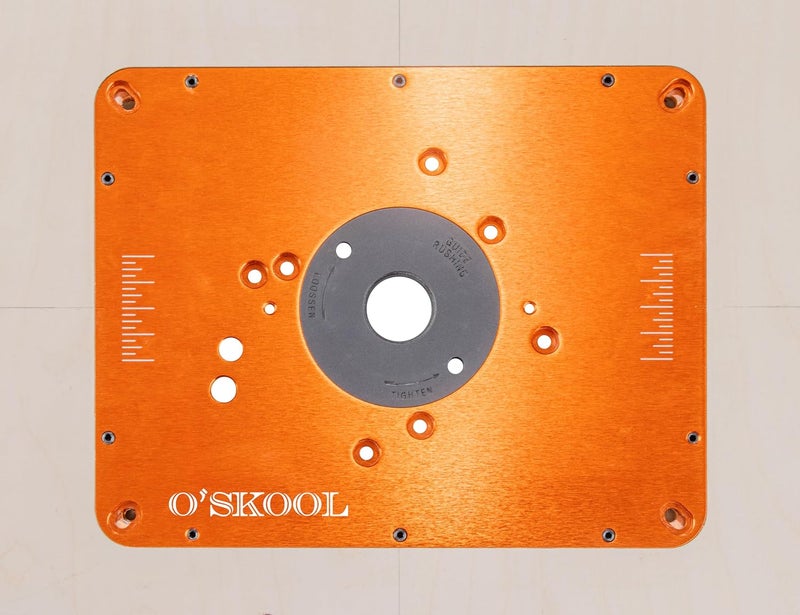 O'SKOOL Router Table Insert Plate Template Kit – Includes MDF Routing Template, Threaded Inserts, Router Bits for 9-1/4 x 11-3/4 Standard Plates, RTS020 - Image 5